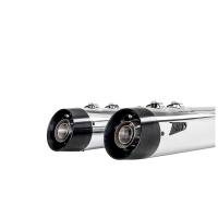Silencieux INOX ZARD HARLEY DAVIDSON ROAD KING-ROAD GLIDE-STREET GLIDE - Options : noir, Matière : inox, Embout : embout aluminium, Version : homologué