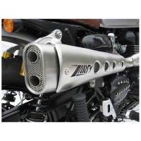 Ligne complète d'échappement haute carbu version short Zard - Options : noir, Matière : inox, Embout : embout inox, Version : INJECTION 2008/2016