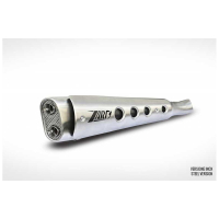 Ligne complète d'échappement haute carbu version short Zard - Options : noir, Matière : inox, Embout : embout inox, Version : INJECTION 2008/2016