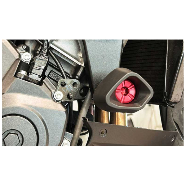 ROULETTES DE PROTECTION MOTEUR EVOTECH HONDA CBR 600 RR - Couleur : TITANE
