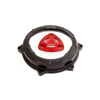 CARTER D'EMBRAYAGE ET PLATEAU DE PRESSION DUCATI PANIGALE 1199/959/1299/V2 955 - Couleur carter : ROUGE, Couleur étoile : NOIR