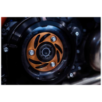 CARTER D'EMBRAYAGE ET PLATEAU DE PRESSION KTM 1150 ADVENTURE - Couleur carter : NOIR, Couleur étoile : ORANGE
