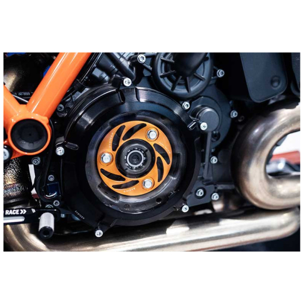 CARTER D'EMBRAYAGE ET PLATEAU DE PRESSION KTM 1150 ADVENTURE - Couleur étoile : ORANGE, Couleur carter : ORANGE