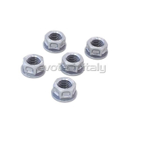 KIT 5 ECROUS DE COURONNE M10X1 - Couleur : Rouge