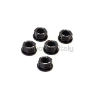 KIT 5 ECROUS DE COURONNE M10X1 - Couleur : Titanium