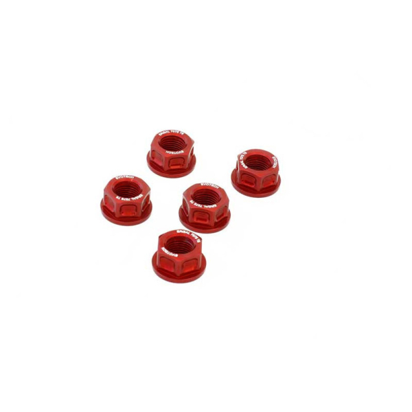 KIT 5 ECROUS DE COURONNE M10X1,25 - Couleur : Noir