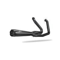 LIGNE COMPLETE ZARD HARLEY DAVIDSON LOW RIDER - STREET BOB 2025 - Version : racing, Options : noir, Matière : inox, Embout : embout aluminium