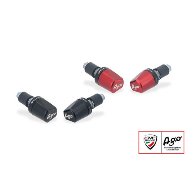 EMBOUTS DE GUIDON STABILISATEURS MV AGUSTA GIACOMO AGOSTINI - Couleur : ROUGE