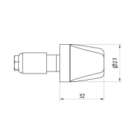 EMBOUTS DE GUIDON STABILISATEURS MV AGUSTA GIACOMO AGOSTINI - Couleur : ROUGE