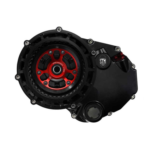 KIT EMBRAYAGE ANTI DRIBBLE ET CARTER STM EVO SBK AVEC CLOCHE ET DISQUES 48 DENTS - Couleur : TITANE