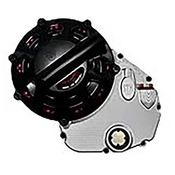 KIT EMBRAYAGE ANTI DRIBBLE ET CARTER STM EVO SBK AVEC CLOCHE ET DISQUES 48 DENTS - Couleur : ROUGE