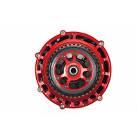 KIT EMBRAYAGE ANTI DRIBBLE ET CARTER STM EVO GP AVEC CLOCHE ET DISQUES 40 DENTS - Couleur : ROUGE