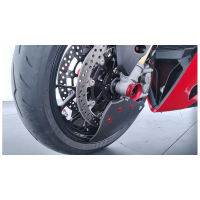 PROTECTION AXE DE ROUE AVANT CNC RACING DUCATI PANIGALE V2 / STREETFIGHTER V2 / - -BB -BR -RB -SB -SR : Noir/Noir