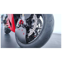 PROTECTION AXE DE ROUE AVANT CNC RACING DUCATI PANIGALE V2 / STREETFIGHTER V2 / - -BB -BR -RB -SB -SR : Silver/Noir