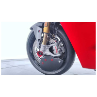 PROTECTION AXE DE ROUE AVANT CNC RACING DUCATI PANIGALE V2 / STREETFIGHTER V2 / - -BB -BR -RB -SB -SR : Silver/Rouge