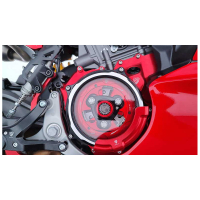 CARTER EMBRAYAGE TRANSPARENT CNC RACING PANIGALE/STREETFIGHTER V2 2025/* - -BB -BR -RB -SB -SR : Rouge/Rouge