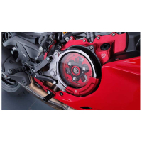 CARTER EMBRAYAGE TRANSPARENT CNC RACING PANIGALE/STREETFIGHTER V2 2025/* - -BB -BR -RB -SB -SR : Rouge/Rouge