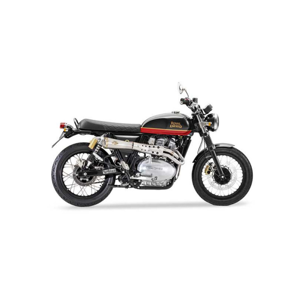 LIGNE COMPLETE ZARD INOX ROYAL ENFIELD INTERCEPTOR/CONTINENTALE 650 - Version : racing, Options : sans option, Matière : inox, Embout : embout bronze