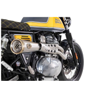 LIGNE COMPLETE ZARD INOX ROYAL ENFIELD INTERCEPTOR/CONTINENTALE 650 - Version : racing, Options : sans option, Matière : inox, Embout : embout bronze