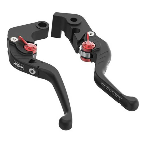 ENSEMBLE DE LEVIERS D'EMBRAYAGE REPLIABLES EVO ET DE FREIN COURT EVOTECH - DUCAT