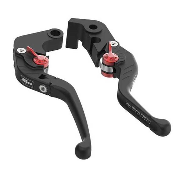 EVOTECH KIT LEVIERS DE FREIN ET EMBRAYAGE COURTS REPLIABLES - HONDA BLACK SPIRIT