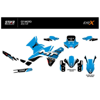 Kit déco CF 450 MT BLEU - Finition : BRILLANT, Modèle : FULL, Type de garde boue : OFF ROAD