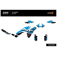 Kit déco CF 450 MT BLEU - Finition : BRILLANT, Modèle : FULL, Type de garde boue : ROUTE