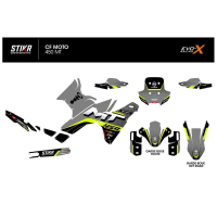 Kit déco CF 450 MT GRIS - Finition : BRILLANT, Modèle : FULL, Type de garde boue : ROUTE