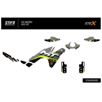 Kit déco CF 450 MT GRIS - Finition : BRILLANT, Modèle : FULL, Type de garde boue : ROUTE
