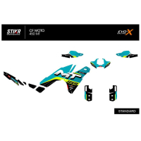 Kit déco CF 450 MT TURQUOISE - Modèle : STANDARD, Finition : MAT, Type de garde boue : SANS GARDE BOUE
