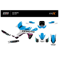 Kit déco CF 450 MT BLEU - Finition : BRILLANT, Modèle : FULL, Type de garde boue : OFF ROAD
