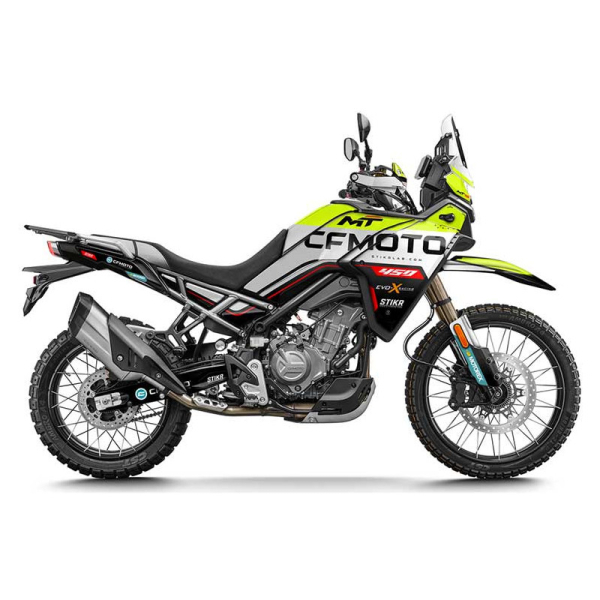 Kit déco CF 450 MT JAUNE - Modèle : FULL, Finition : MAT, Type de garde boue : OFF ROAD