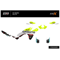 Kit déco CF 450 MT JAUNE - Modèle : FULL, Finition : MAT, Type de garde boue : OFF ROAD