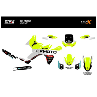 Kit déco CF 450 MT JAUNE - Finition : BRILLANT, Modèle : FULL, Type de garde boue : ROUTE