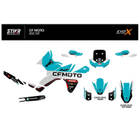 Kit déco CF 450 MT TURQUOISE - Finition : BRILLANT, Modèle : FULL, Type de garde boue : ROUTE