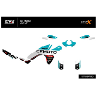 Kit déco CF 450 MT TURQUOISE - Modèle : STANDARD, Finition : MAT, Type de garde boue : SANS GARDE BOUE