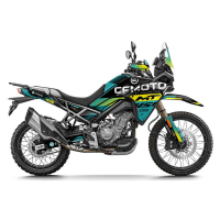Kit déco CF 450 MT BLEU/JAUNE - Finition : BRILLANT, Modèle : FULL, Type de garde boue : ROUTE