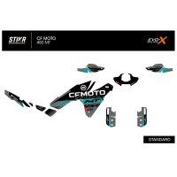 Kit déco CF 450 MT GRIS/BLEU - Modèle : FULL, Finition : MAT, Type de garde boue : OFF ROAD