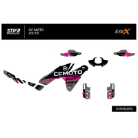 Kit déco CF 450 MT GRIS/ROSE - Modèle : FULL, Finition : MAT, Type de garde boue : OFF ROAD