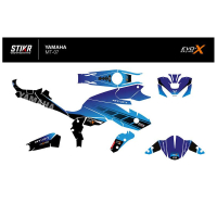 Kit déco MT07 BLEU - Modèle : STANDARD, Finition : MAT