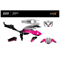 Kit déco MT07 ROSE - Finition : BRILLANT, Modèle : FULL