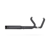 LIGNE COMPLETE ZARD HARLEY DAVIDSON SOFTAIL 2 EN 1 2025/* - Version : racing, Options : noir, Matière : inox, Embout : embout aluminium