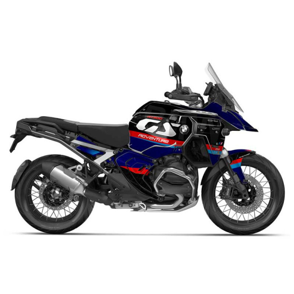 KIT DECO BMW 1300 GS ADVENTURE MODELE V1 BLEU - Modèle : FULL, Finition : MAT, Type de flancs : TYPE B