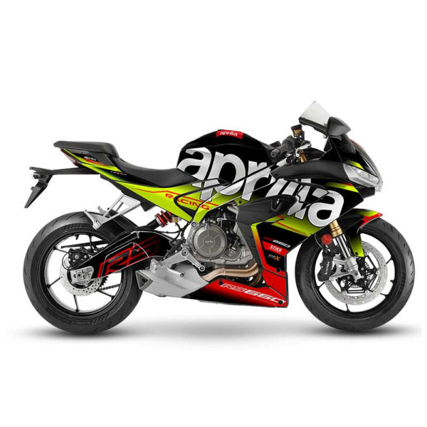 KIT DECO APRILIA RS 660 MODELE V1 JAUNE - Finition : BRILLANT, Modèle : STANDARD, Année moto : 2020/2024