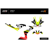 KIT DECO APRILIA RS 660 MODELE V1 JAUNE - Finition : BRILLANT, Modèle : STANDARD, Année moto : 2020/2024