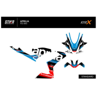 KIT DECO APRILIA RS 660 MODELE V1 BLEU - Modèle : FULL, Finition : MAT, Année moto : 2020/2024