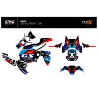 KIT DECO BMW 1300 GS ADVENTURE MODELE V2 - Finition : BRILLANT, Modèle : FULL, Type de flancs : TYPE B
