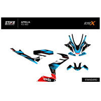 KIT DECO APRILIA RS 660 MODELE V3 BLEU - Modèle : STANDARD, Finition : MAT, Année moto : 2025/2026