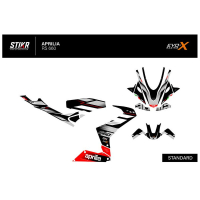 KIT DECO APRILIA RS 660 MODELE V3 GRIS - Modèle : STANDARD, Finition : MAT, Année moto : 2020/2024