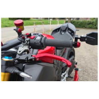 LEVIER EMBRAYAGE PLIABLE POUR MAITRE CYLINDRE BREMBO POUR STREETFIGHTER V4 2026 - Couleur 1 : ROUGE/NOIR